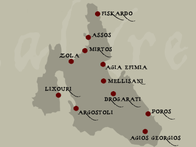 kefalonia map